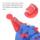 Kids Web Launcher Toy 3pcs Suction Cup Wall Adhesive String Long Range Blue 6