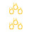 6 Pcs Yellow PVC Y Shaped Stethoscope Replacement Tube 6