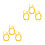 6 Pcs Yellow PVC Y Shaped Stethoscope Replacement Tube 7