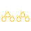 6 Pcs Yellow PVC Y Shaped Stethoscope Replacement Tube 8