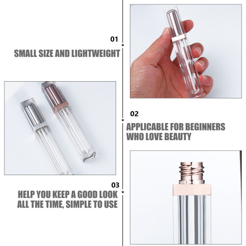 20Pcs Portable Plastic Lip Balm Bottles Assorted Color Lip Gloss Tubes 2