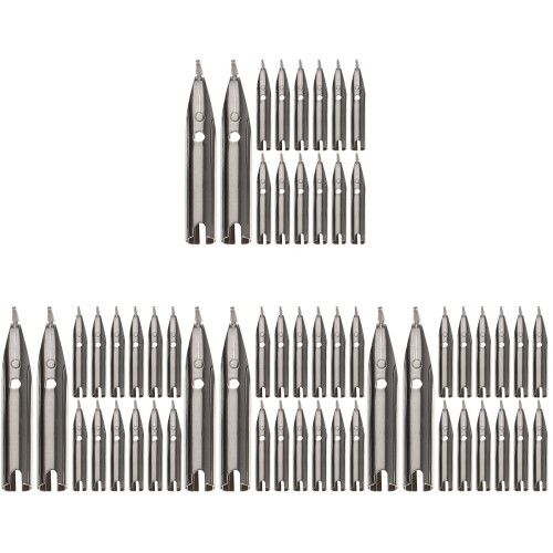 60 Pcs Universal Fountain Pen Nibs Replacement Tips For Students 1