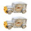 2 Pcs Classic Car Shape Desktop Alarm Clock For Home Office Silver 5