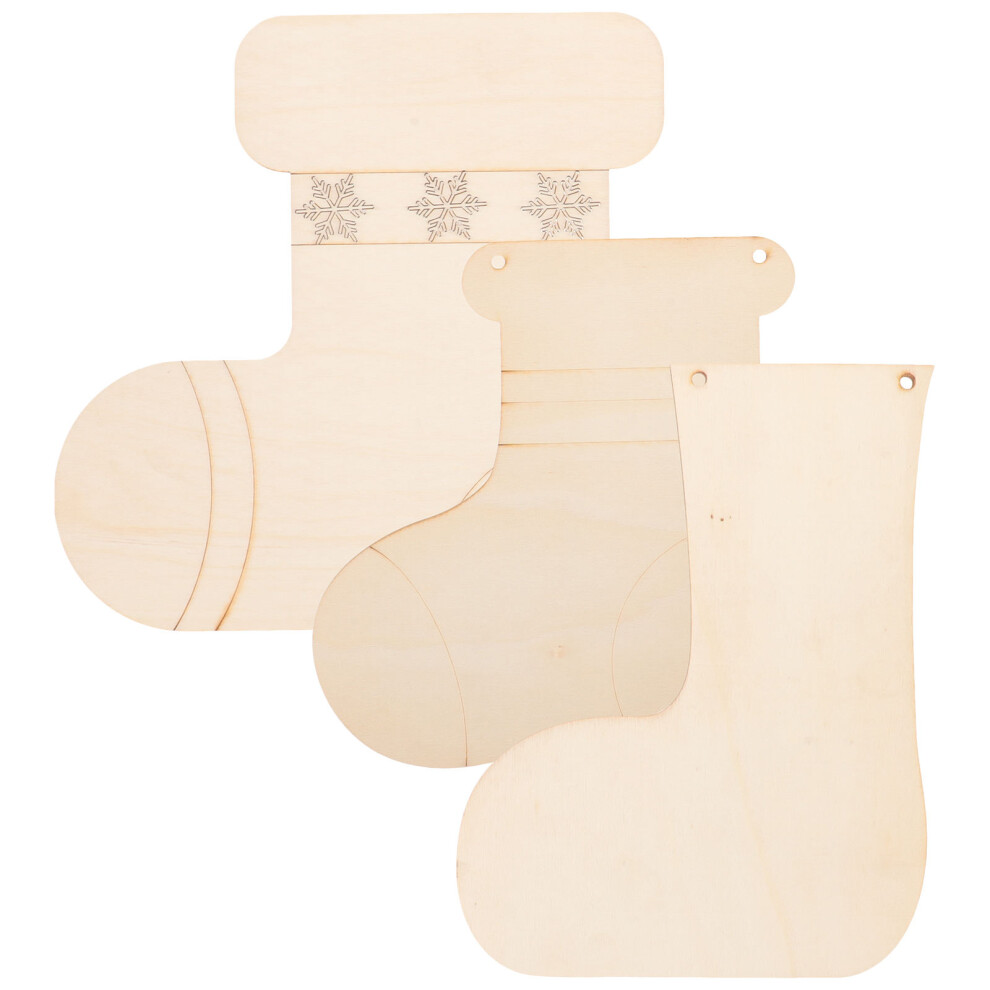 12 Pcs Blank Wood Sock Embellishments Craft Tags-image-OPC-PKYMND8-NEW