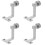 4Pcs Handrail Support Glass Holder Bracket Stainless Steel Clamp 7