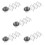 5 Pack Taco Serving Platter Tray Holders With Salad Cup Rack Stand 10