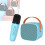 Sky Blue Mini Karaoke Machine with Bluetooth & Microphone, Portable 3W Speaker 4