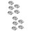 10Pcs Silver Metal Tin Containers Clear Design for Spices Candy 9