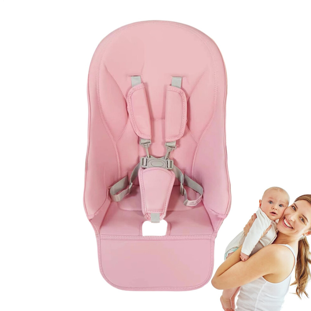 Baby Dining Chair Cover PU Leather Cushion For Baby Feeding Seats Pink Universal Fit Chair Pads For Dining Chairs