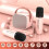 Tragbares Bluetooth-Karaoke-Gerät mit 2 Mikrofonen, Rosa 8
