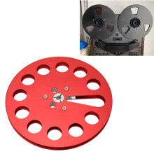 7 Inch Aluminum Alloy Takeup Reel for 1/4 Inch Tape – Universal 11 Holes, Red