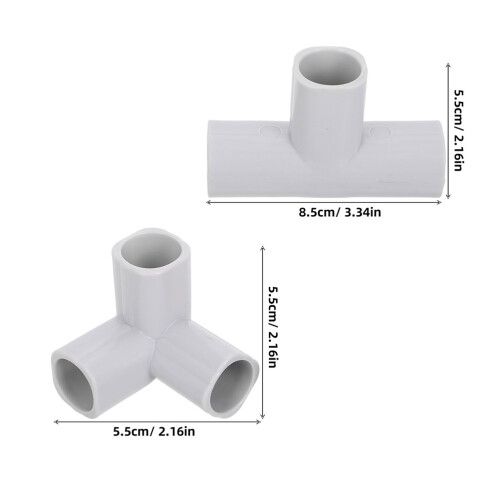 10Pcs Joints: 3 Way Elbow T Shaped Connectors 1