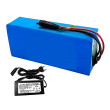 EBike Lithium Ion Battery Pack 24V 10Ah 6S3P With Built-In BMS And Charger, T Plug For 300W Electric Bicycle Motor