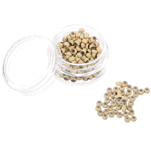 2Boîtes Perles Silicone Beige Accessoires Dreadlocks 1