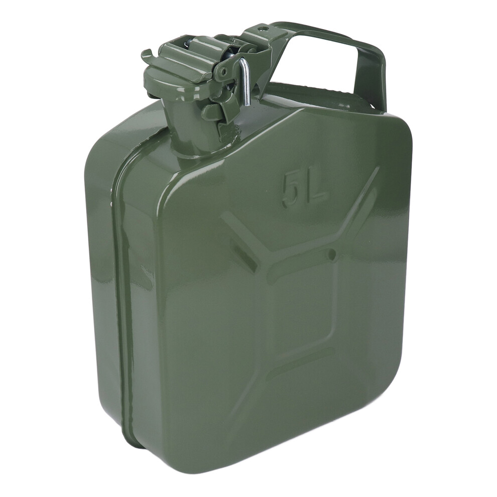 Portable 5L 1.3 Gallon Stainless Steel Gasoline Can With Handle 4631352214713