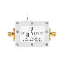 10MHz-6GHz Broadband Coaxial Bias Tee For RF Microwave DC Voltage Isolation Compatible With RF Amplifiers
