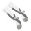 Breathable Athletic Compression Socks Men Women White XXL 39-45 9