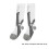 Breathable Athletic Compression Socks Men Women White XXL 39-45 2