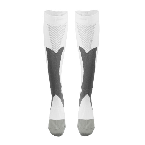 Breathable Athletic Compression Socks Men Women White XXL 39-45 2