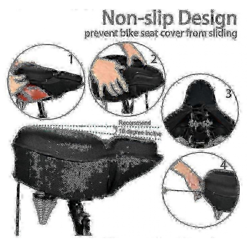 2025 Large Exercise Bike Saddle Cover, Soft Padded Cushion for Comfortable Ride 2