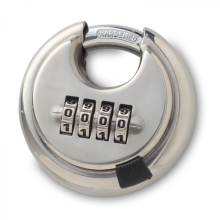 Cadenas à disque à combinaison, 4 positions, acier inoxydable