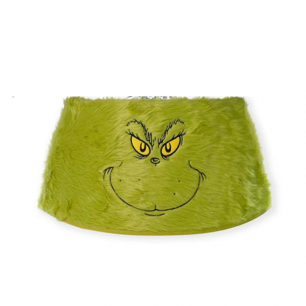 Christmas Tree Skirt Green Plush Monster Decoration-image-OPC-PKYMZMR-NEW