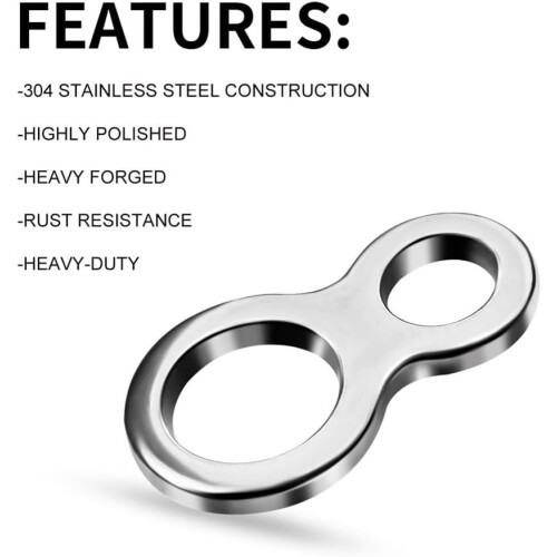 Fishing Swivels Stainless Steel Double Hole Design Model 3# 1