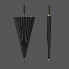 Golf Umbrella Weatherproof Black Large Automatic Opening 2 People Unisex Lightweight Waterproof 115 Cm
