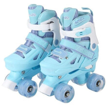 Roller Skates Adjustable Kids Roller Skates Blue 31-34 Luminous Wheels Indoor Outdoor For Girls Teens Beginners