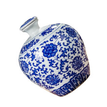 Ceramic Wine Pot Blue And White Porcelain Carafe Wine Holder Decorative Storage Canister