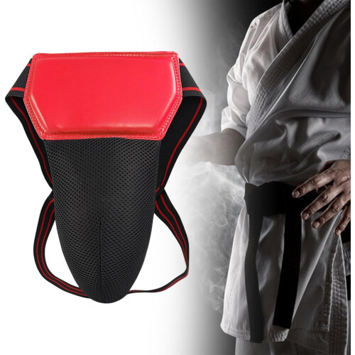 Taekwondo Crotch Protector For Sparring And Training Kids Red Foam Padding Size M 1