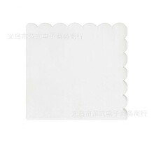 (Paper towels-20pcs) White lace birthday party decoration disposable tableware paper plates, paper cups, paper towels, knife, fork and spoon supplies