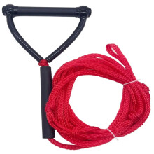 Water Skiing Rope 3-Section Waterski Rope With Floating Handle 12 Inch Red Wakeboard Kneeboard Watersports For Boating