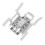 Rechargeable Foldable Gray Landing Gear with LED for Mini 3 Drone 2