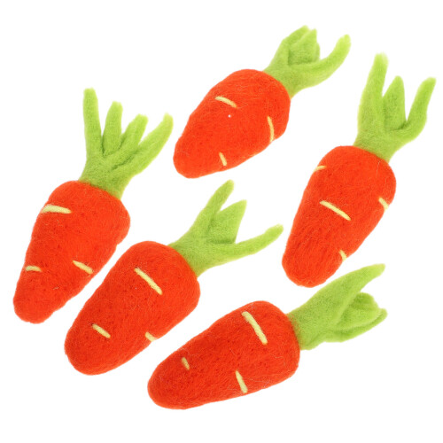 2pcs Filled Felt Carrots: 5 Spring Ornament For Diy Crafts