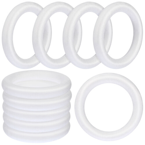 2 Pieces Foam Ring Child Wreath Hoops For Craft Polystyrene Rings