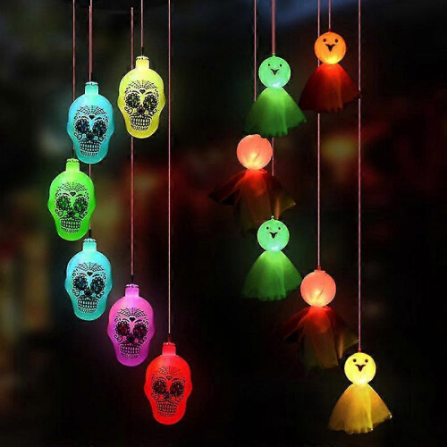 (Style 1) Halloween Solar Powered Led Lights Pumpkin Party Prop Hanging Decor 2