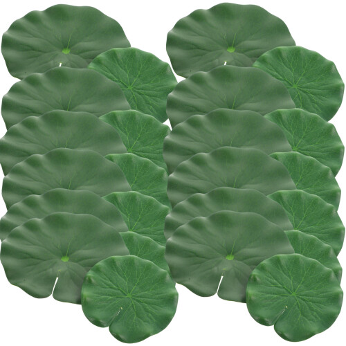 40 Pcs Artificial Lotus Leaves Pond Fountain Decor