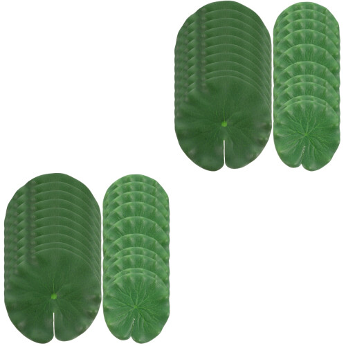 40 Pcs Artificial Lotus Leaves Pond Fountain Decor 2