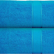 (Zinc) Large Bath Sheet Pack of 2-100% Egyptian Cotton - (89cm x 150cm) 500 GSM Soft Towel Highly Absorbent & Quick dry Jumbo Bath sheets Towel Cot