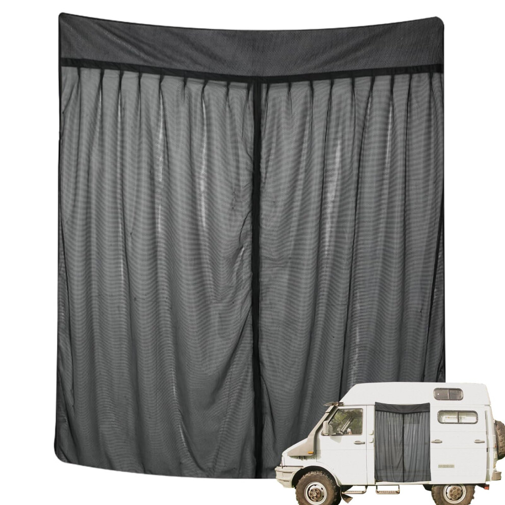 Rear Barn Cover For Trunk Door Tailgate Mosquito Net Magnetic Mesh 165X210 Cm For Roof Caravan Camper Van Black 9016109295576