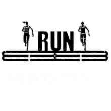 (RUN) Medal Holder Display Hanger Rack Medals Black