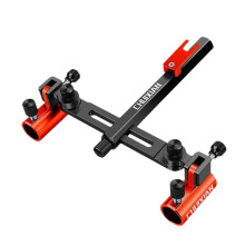 Universal Aluminum Alloy Fishing Chair Accessories With Double Swivel Rod For Outdoor Sea Activities Red Finish