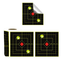 Splatter Reactive Target 6-Inch Splatter Goal 100 Sheets Reactive Target Stickers Fluorescent Yellow Training