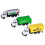 3-Piece 1:50 Scale Garbage Truck Toy Set - Pull-Back Sanitation Vehicles for Kids 2