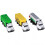3-Piece 1:50 Scale Garbage Truck Toy Set - Pull-Back Sanitation Vehicles for Kids 1