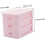 Drawer Storage Box Safe Plastic Material Pink Makeup Organizer, Sturdy Dormitory Cabinet Storage 2