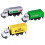 3-Piece 1:50 Scale Garbage Truck Toy Set - Pull-Back Sanitation Vehicles for Kids 3