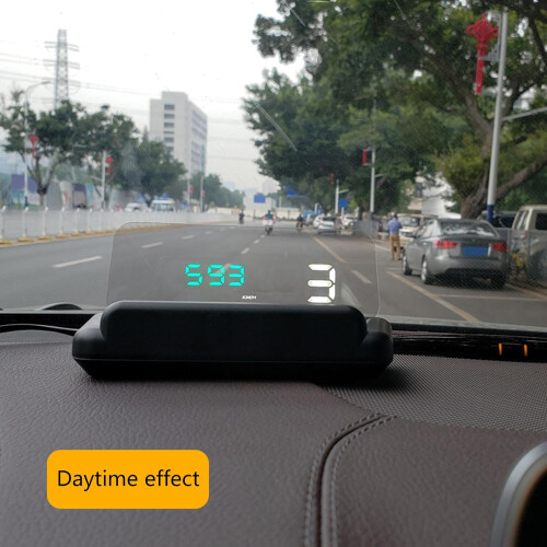 HUD Head-Up Display Windshield Digital Speedometer Projector MPH RPM Mileage Clock Driving Time Voltage Display Navigation Aid 1