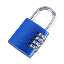 Blaues Aluminium-Vorhängeschloss mit 4-stelligem Zahlencode – Hochsicherheit
